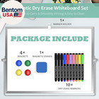 Dry Erase White Board  16inx12in Large Magnetic Desktop Whiteboard With Stand  1