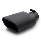  Rectangle Exhaust Tip 2 5  Inlet  Black Coating Square 2 5inch Black Coated