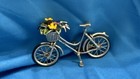 Vintage Miniature 800 Silver Bicycle W  Enamel Flowers 20 2 Grams