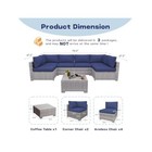 Rattan Patio Sofa Set  7pc With Glass Table  Perfect For Outdoor Relaxation