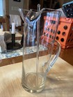 Vintage Cocktail Pitcher With Cattail Handle Stir Stick 10 75 Inch