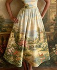2026 Women s Vintage Sundress Summer Elegant Butterfly Print Maxi Dress