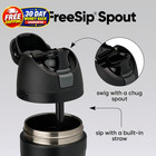 Freesip Insulated Stainless Steel Water 40 Ounces  Very  Very Dark