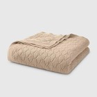 Jeremiah Brent Home Pointelle Throw Blanket Raisin