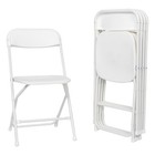 50 Pcs 31 5 h Commercial White Plastic Folding Chairs Stackable Picnic Party