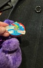 First   Main Purple Shimmer Teddy Bear Plush Purple Ribbon Heart Tag Toy