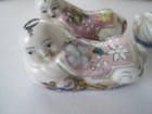 Chinese Porcelain Children Chopstick Rest Antique Blue Pink Set 6