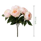 Artificial Peony Silk Flowers Bouquet Pink 5 Heads Wedding Home Decoration Fake