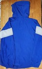 Adidas Windbreaker Jacket Boys Youth Teen L 14 16 Blue White Big Logo Full Zip 