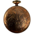 Antique 12 Size Dueber Open Face Pocket Watch Case Gold Filledguilloche