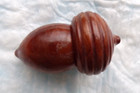 Large Acorn Thread Needle Holder - Wood   Finely Crafted 2-1 2  Long   Plump   