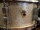 Vintage Ludwig 1959 Transition Badge 14  Snare Drum Silver Sparkle