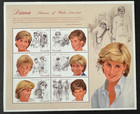 Princess Diana Commemorative Stamp Sheet Lot Of 3 Nevis Grenada Guyana Royalty