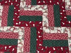 Handmade Santa Christmas Quilt   New Unwashed 