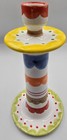 Nino Parrucca  Italian Hand Painted Candlesticks   Set Of 2   Whimsical 