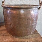 Antique Extra Large Copper Apple Butter Cauldron Pail