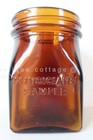 Antique Physician Doctor Sample Amber Bottle Quack Medicine Brown Drug Sales Pro