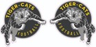 Tiger Cats Inspired Full Size Football Helmet Decals With Stripe