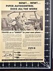 Piper Aircraft Autoflite Auto Control Vtg Print Ad 1958