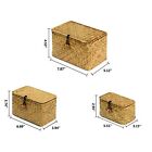 Shelf Baskets With Lid Set Of 3 Handwoven Seagrass Storage Box Wicker Basket Des