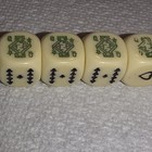 Vtg 1949s Bakelite Butterscotch Poker Dice Set Of 5