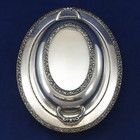 Middletown Silverware msc Vintage Double Vegetable Bowl  meat roast Platter Tray