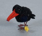 Original Steiff Raven Hucky 1508 46 With Moving Metal Feet Vintage 1950s 