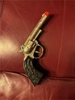 Vtg Hubley 7 Inch Cap Pistol Gun Black Handle