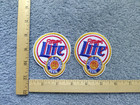 Lot Of 2  Miller Lite A True Pilsner Beer Iron On Patches  Free Shipping