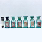 Rare Prewar Japanese Apothecary Glass Bottles Set W  Case Antique Medical