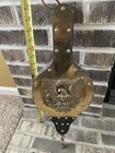 Vintage Brass And Wood Fireplace Bellows With Brass Plated  Eagle Emblem