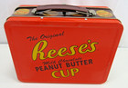 Reese s Peanut Butter Cup Orange Metal Lunchbox No Thermos Rare Vintage