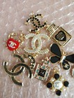 9 Pc Set Chanel  Zipper Pull Button Charm Pendant 