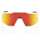 100  Speedcraft Sport Performance Cycling Sunglasses Off White  Red Mirror