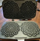 Vitantonio Pizzelle Chef Maker Iron Vintage Chrome 900w Electric Cookie Press