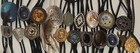 Vintage Lot Of 19 Metal Bolo Ties  Rodeo  Horse  Texas  Letter K  Black Ony