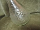 Vintage 1930 s White House Vinegar Clear Flower Crackle Design Glass Bottle Vase