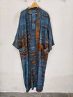 Bell Sleeves Long Bathrobe Ankle Length Silk Kimono Robe For Her L-1462