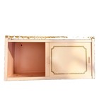 Vtg Mid Century Pink Metal Bathroom Storage Cabinet Sliding Doors 21  X 8  X 10 
