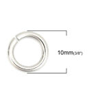 Jump Rings 10mm - 20 50 100 Stainless Steel 14 Gauge Open Jump Rings F0129053