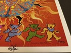 Grateful Dead Sun Stealie Dancing Bears Poster 13  X 13 - Signed By Mike Dubois