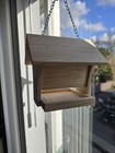 Wooden Hanging Bird Feeder Natural Wood Outdoor Garden Bird Feeder House