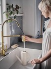 Moen Weymouth S73104bg Brushed Gold Kitchen Faucet Pre-rinse Pull Down Spring