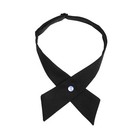 2pcs Adjustable Criss-cross Bow Tie School Uniform Pre-tied Bowknot Women Girls