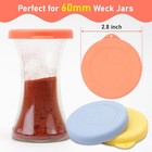 2 Packs 60mm Silicone Lids For Jars  Silicone Jar Lids For Food Storage  Reusabl