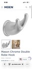 Moen Yb8003bc Mason Double Robe Hook Brushed Chrome Genuine Oem New