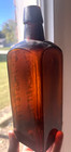 Nice Amber Dr  Hostetter s Stomach Bitters Marked  l w  1870 s Era Clean L  k