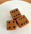 Vintage Butterscotch Bakelite Dice Set Of 3