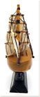 Vintage Wood Model Ship 4  Sail Boat Hand Crafted Puerto Vallarta