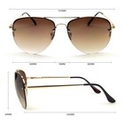 Aviator Sunglasses Women Fashion Retro Driving Pilot Brown Shades F1837 Gradient